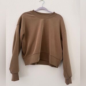 Lululemon Brown Spice Softstream Cropped Sweatshirt